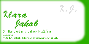 klara jakob business card